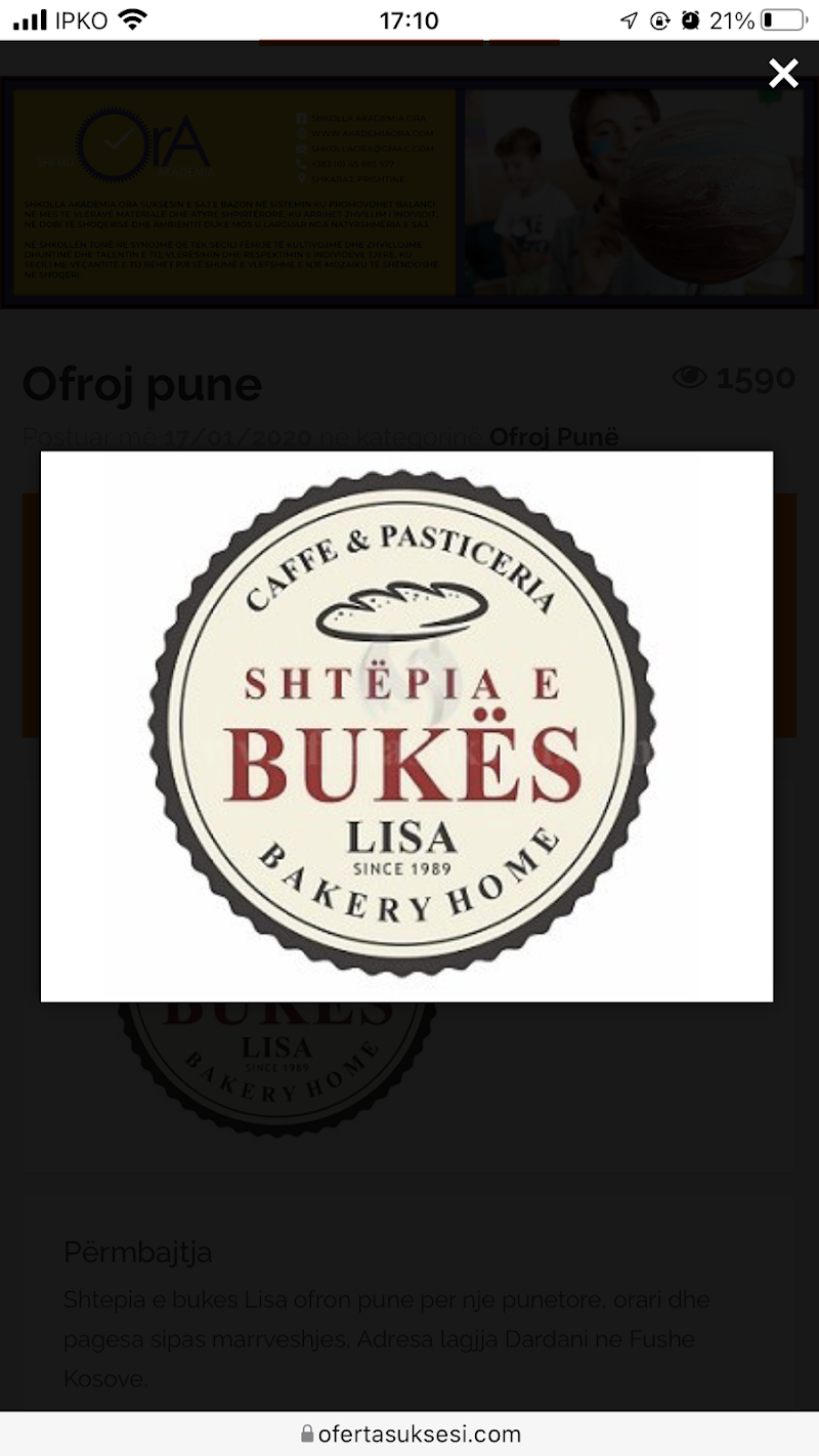 Shtëpia e bukës Lisa in Fushë Kosovë